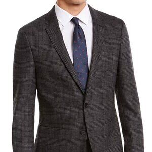 HUGO by Hugo Boss Gray Plaid Sport Coat 44R Men's Classic-Fit  Ready for Fall!